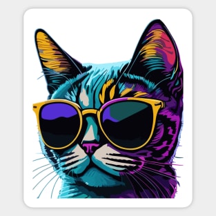 Cat with Sunglasses Sticker